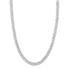 Thumbnail Image 1 of 20" Solid Curb Chain 14K White Gold Appx. 6.7mm