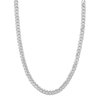 Thumbnail Image 0 of 20" Solid Curb Chain 14K White Gold Appx. 6.7mm