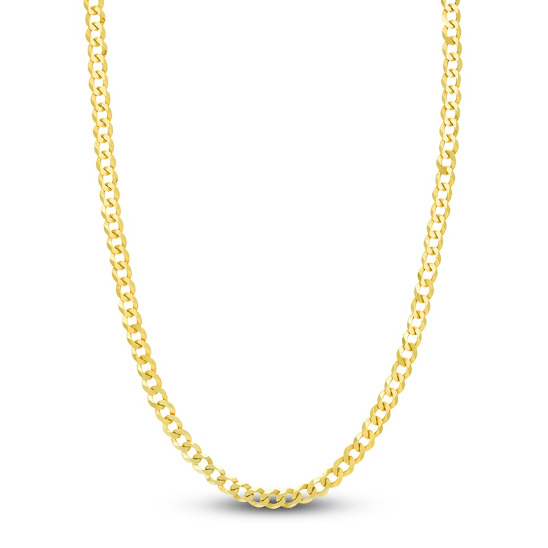 20" Solid Curb Chain 14K Yellow Gold Appx. 6.7mm