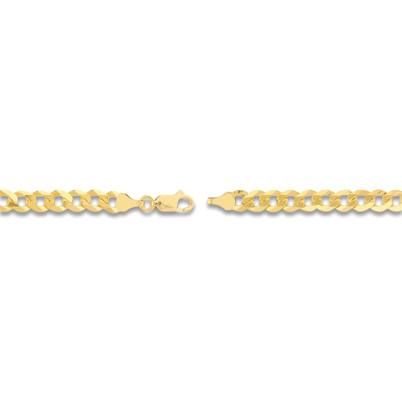 Main Image 3 of 20" Solid Curb Chain 14K Yellow Gold Appx. 6.7mm