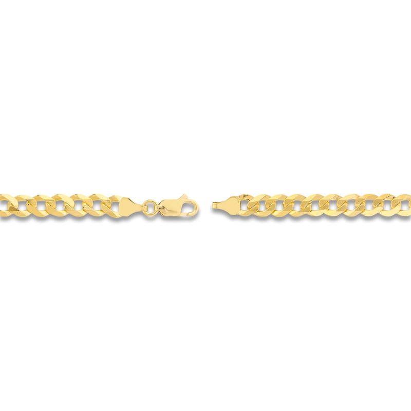 20" Solid Curb Chain 14K Yellow Gold Appx. 6.7mm