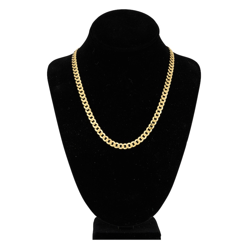 20" Solid Curb Chain 14K Yellow Gold Appx. 6.7mm