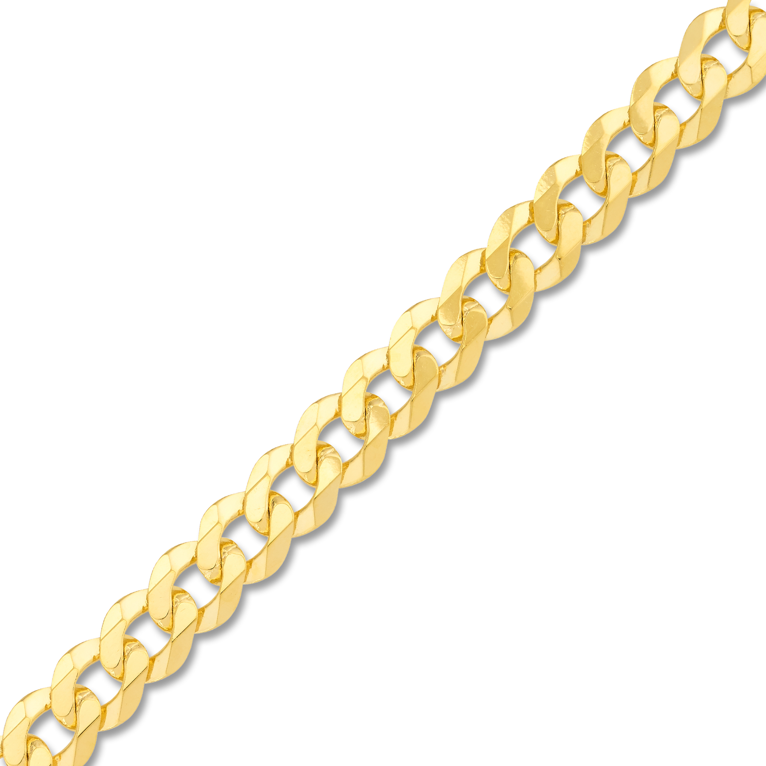 Thumbnail Image 2 of 24" Solid Curb Chain 14K Yellow Gold Appx. 6.7mm