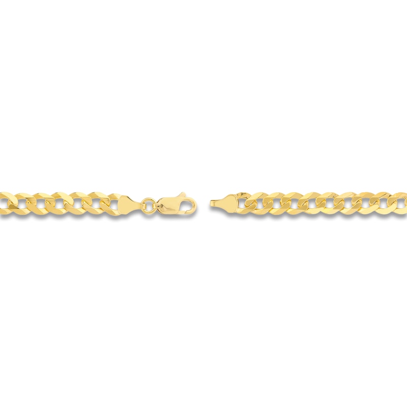 Main Image 3 of 24" Solid Curb Chain 14K Yellow Gold Appx. 6.7mm