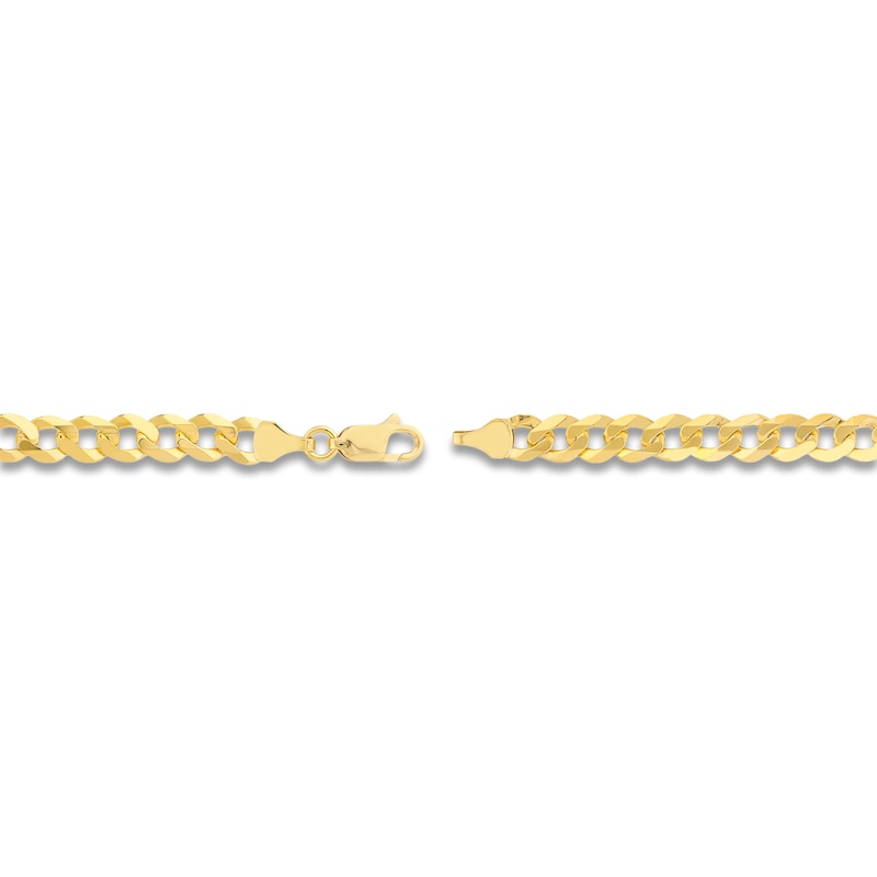 24" Solid Curb Chain 14K Yellow Gold Appx. 6.7mm