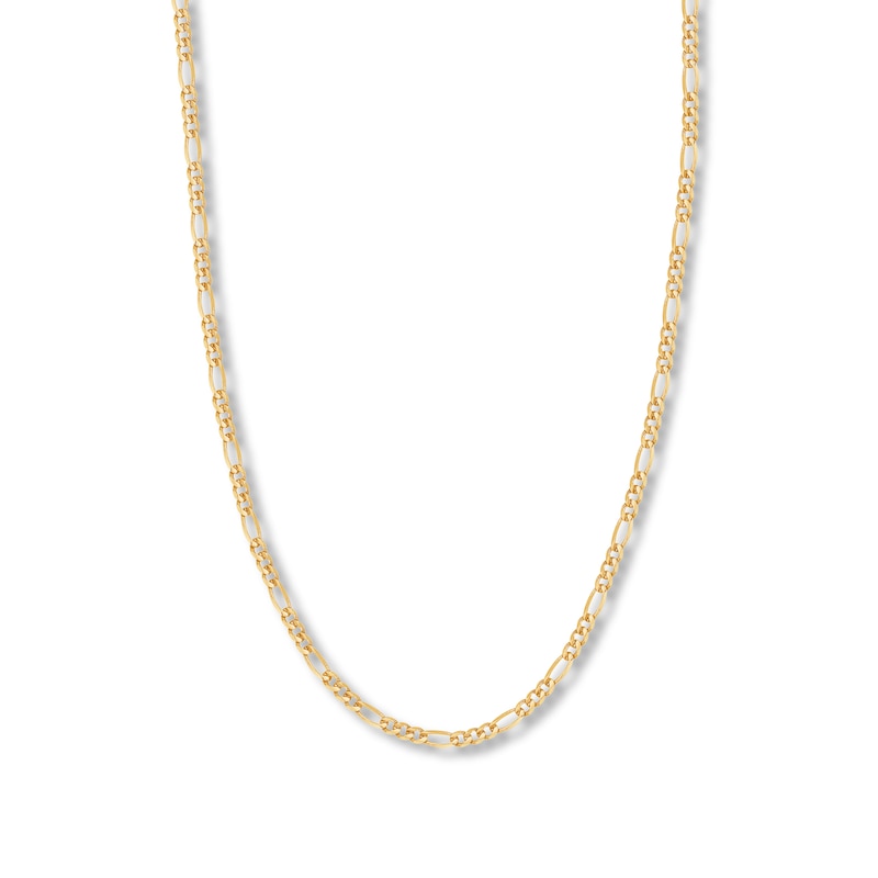 20" Solid Figaro Chain Necklace 14K Yellow Gold Appx. 3.9mm