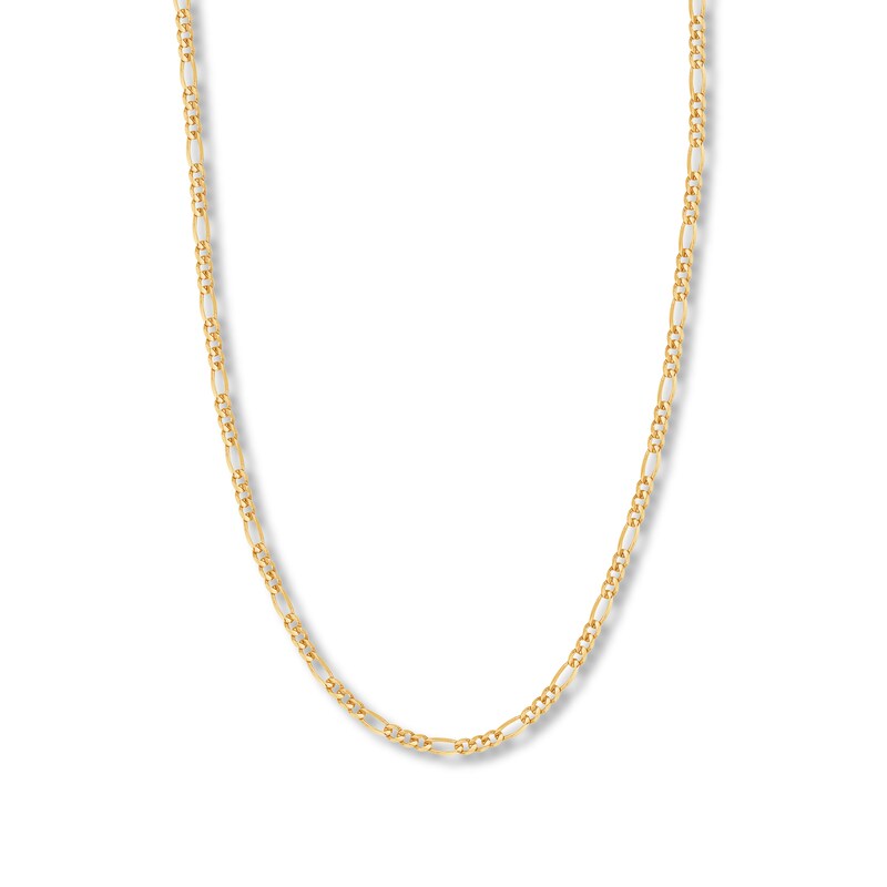 20" Solid Figaro Chain Necklace 14K Yellow Gold Appx. 3.9mm