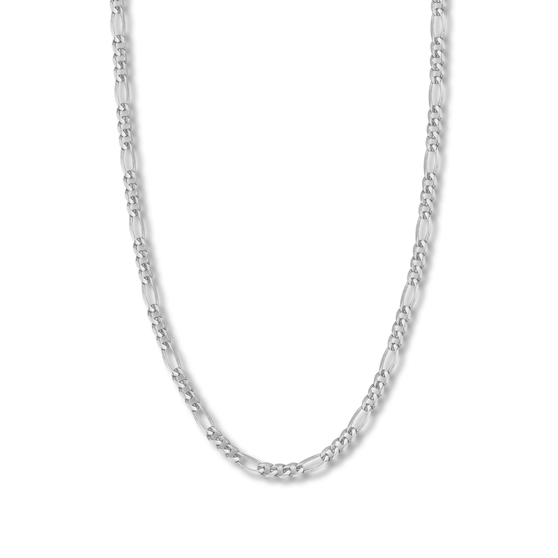 Main Image 1 of 24" Solid Figaro Link Chain 14K White Gold Appx. 5.8mm