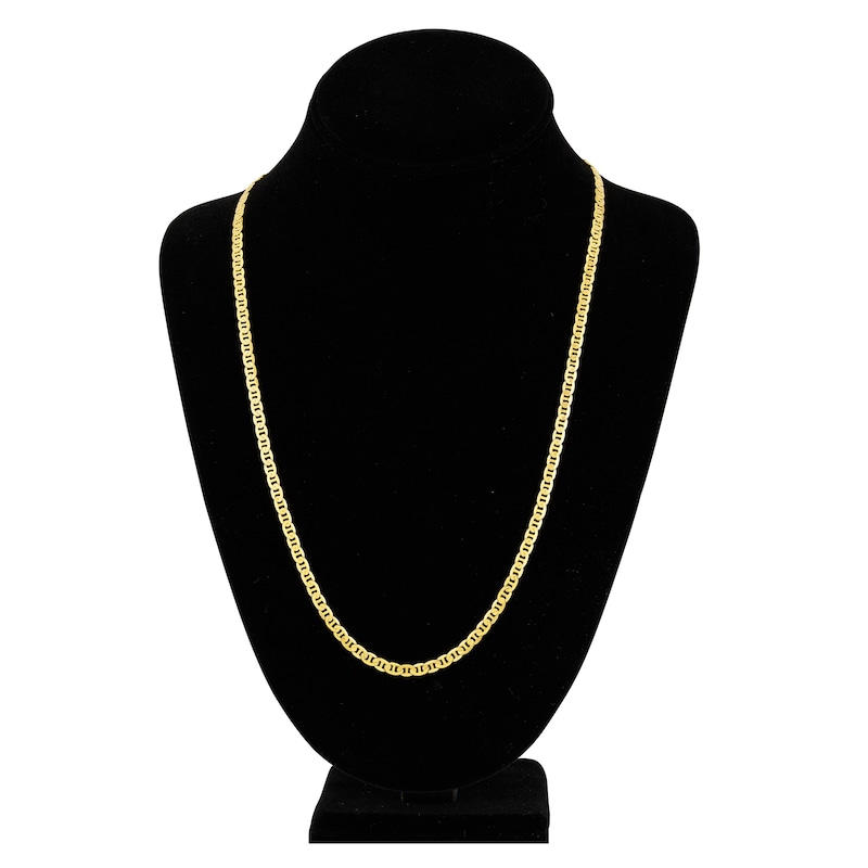 24" Solid Mariner Link Chain 14K Yellow Gold Appx. 3.7mm