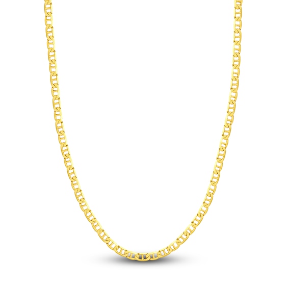 20" Solid Mariner Link Chain 14K Yellow Gold 5.6mm