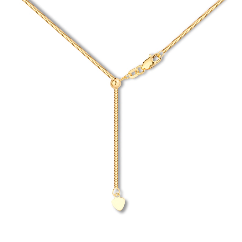 Main Image 2 of Adjustable 22" Solid Snake Chain 14K Yellow Gold Appx. 1.4mm