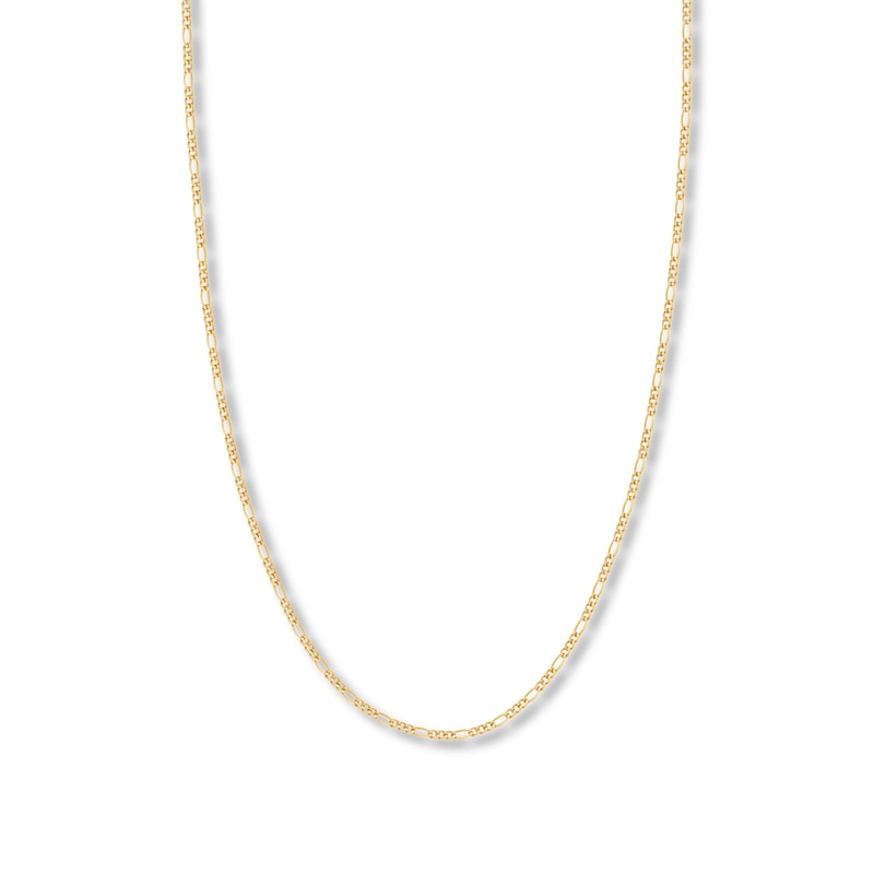 Main Image 1 of 18" Solid Figaro Chain Necklace 14K Yellow Gold Appx. 2.36mm