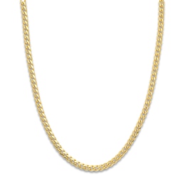 22" Solid Cuban Chain Necklace 14K Yellow Gold Appx. 5mm