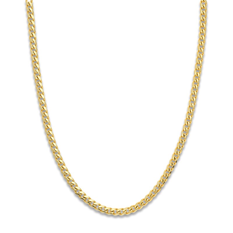 Main Image 1 of 22" Solid Cuban Chain Necklace 14K Yellow Gold Appx. 5mm