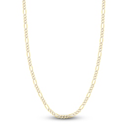 22" Solid Figaro Chain Necklace 14K Two-Tone Gold Appx. 4.75mm