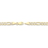 Thumbnail Image 3 of 22" Solid Figaro Chain Necklace 14K Two-Tone Gold Appx. 4.75mm