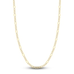 24" Solid Figaro Chain Necklace 14K Two-Tone Gold Appx. 4.75mm