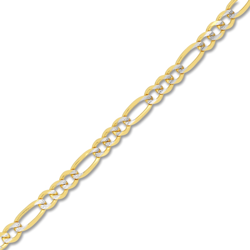 Main Image 2 of 24" Solid Figaro Chain Necklace 14K Two-Tone Gold Appx. 4.75mm