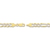 Thumbnail Image 2 of 20" Solid Figaro Chain Necklace 14K Two-Tone Gold Appx. 5.8mm