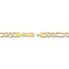 Thumbnail Image 3 of 20" Solid Figaro Chain Necklace 14K Two-Tone Gold Appx. 5.8mm