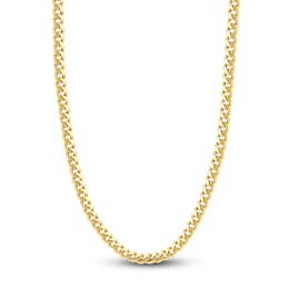 22" Solid Cuban Chain Necklace 14K Yellow Gold Appx. 7.3mm