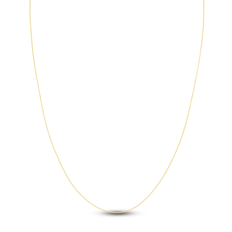 Main Image 1 of Adjustable 22" Solid Cable Chain 14K Yellow Gold Appx. 0.9mm
