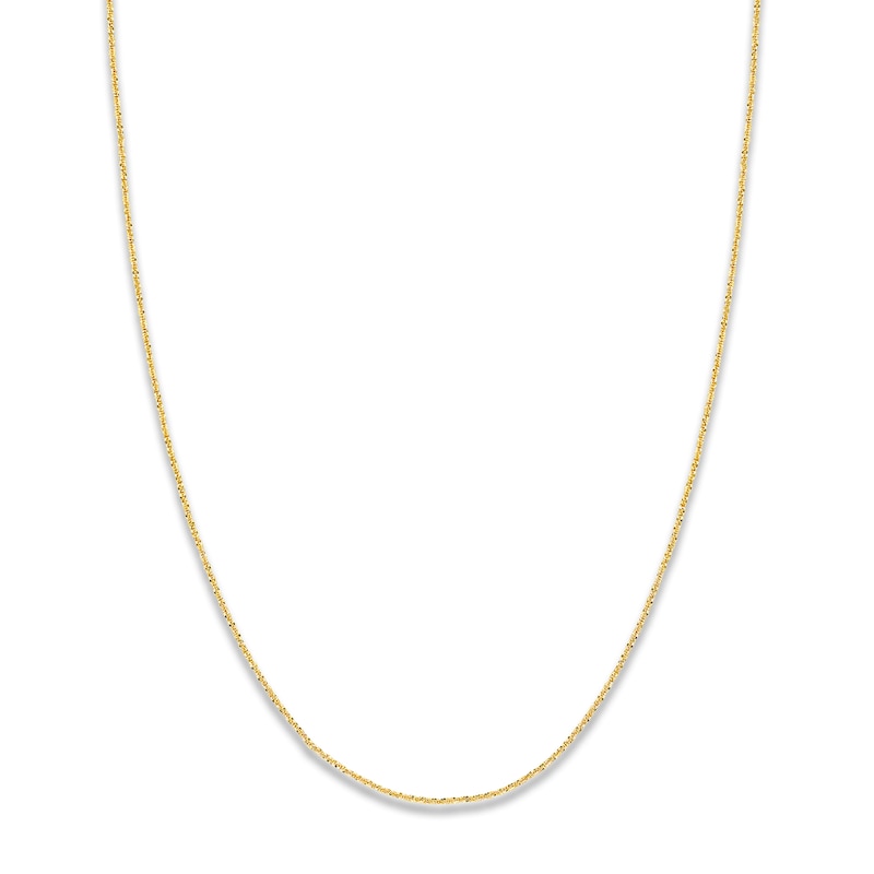 Main Image 1 of Adjustable 22" Sparkling Solid Chain 14K Yellow Gold Appx. 1.15mm