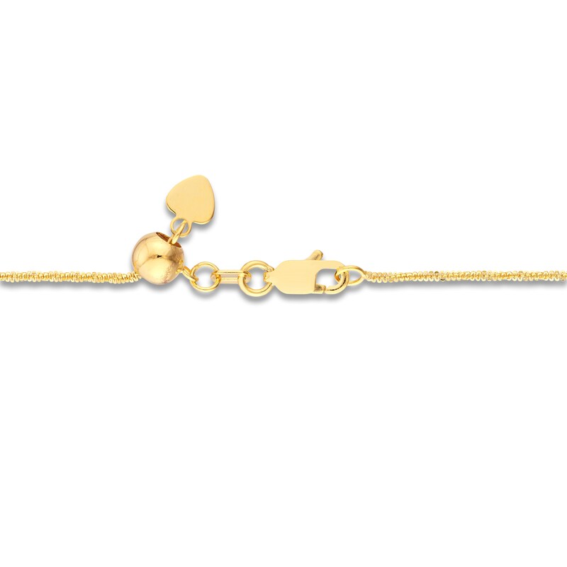 Main Image 2 of Adjustable 22" Sparkling Solid Chain 14K Yellow Gold Appx. 1.15mm