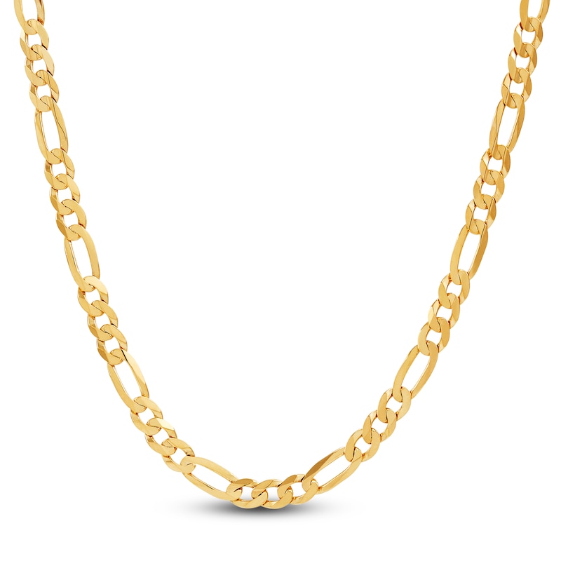 Main Image 1 of Solid Figaro Necklace 10K Yellow Gold 22 Length 6.5mm