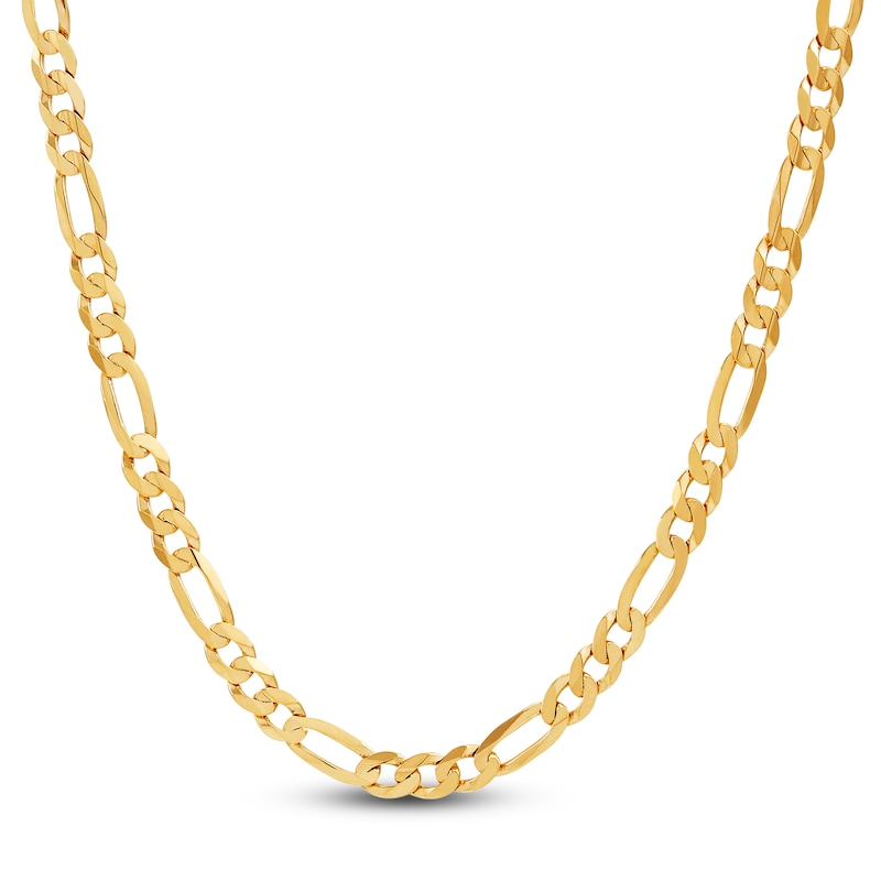 Solid Figaro Necklace 10K Yellow Gold 22 Length