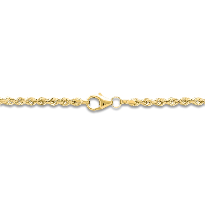 Main Image 2 of Hollow Rope Necklace 14K Yellow Gold 16 Length 2.4mm