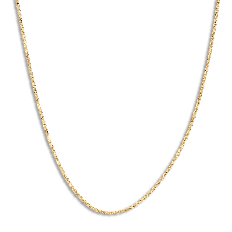 Main Image 1 of Solid Rope Necklace 10K Yellow Gold 18 Length 1.6mm