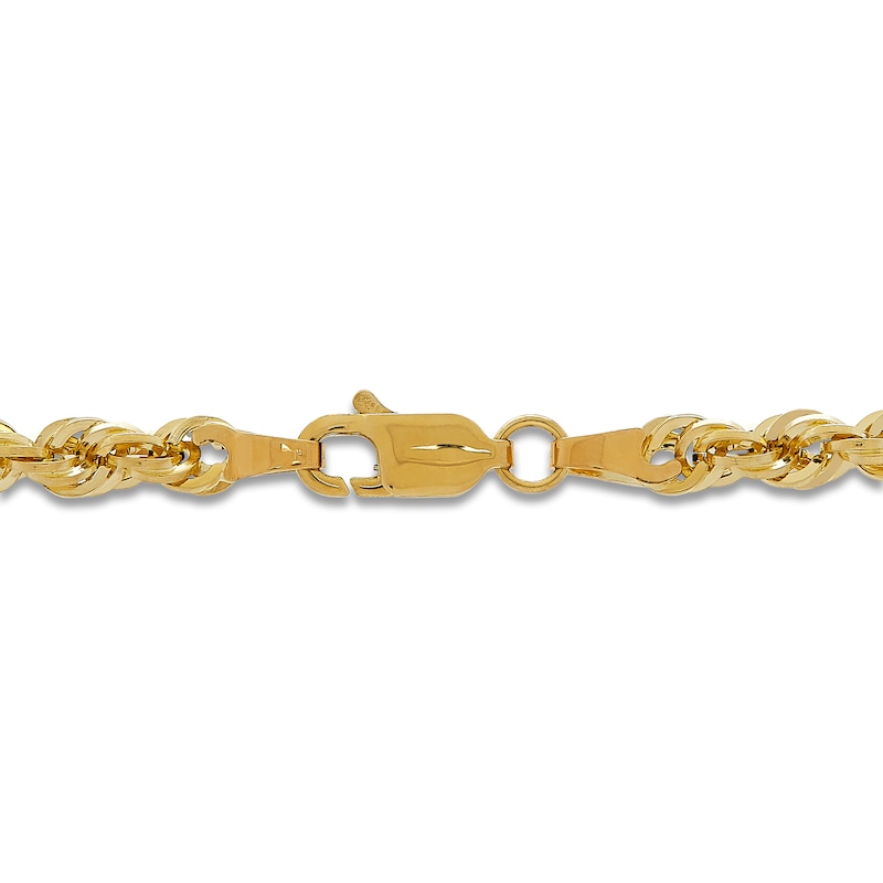 Main Image 2 of Hollow Rope Necklace 14K Yellow Gold 22 Length 2.8mm