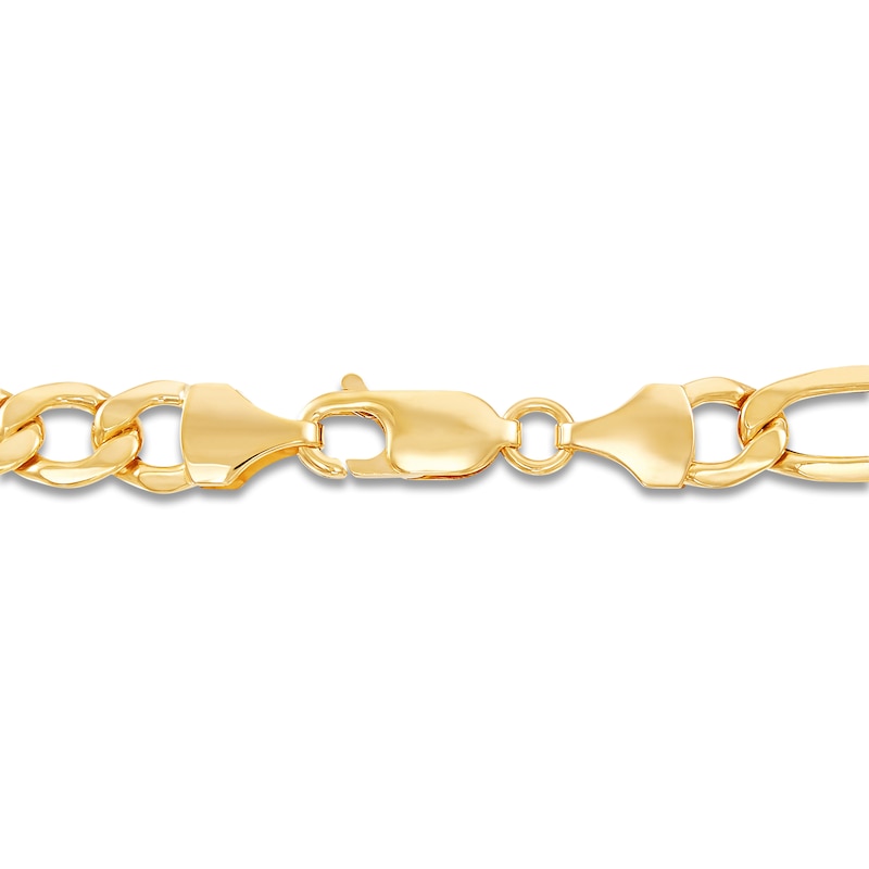 Main Image 2 of Hollow Figaro Necklace 10K Yellow Gold 22 Length 7.5mm