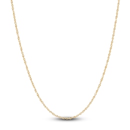 Solid Chain Necklace 14K Yellow Gold 20 Length 0.5mm