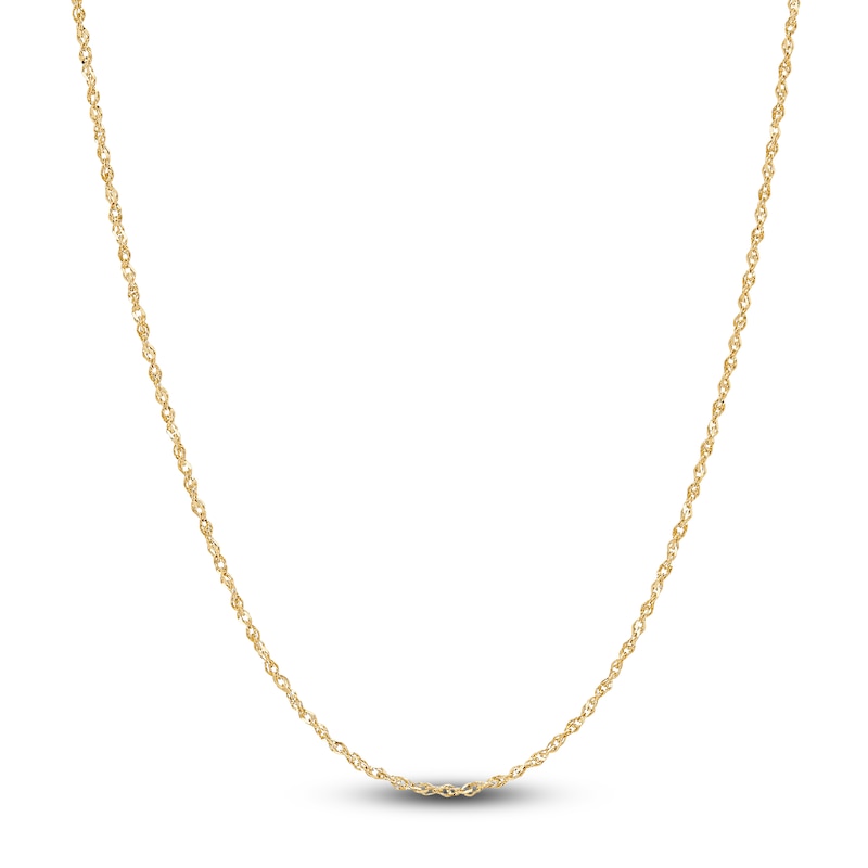Main Image 1 of Solid Chain Necklace 14K Yellow Gold 20 Length 0.5mm