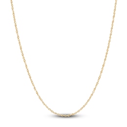 Solid Chain Necklace 14K Yellow Gold 18 Length .50mm