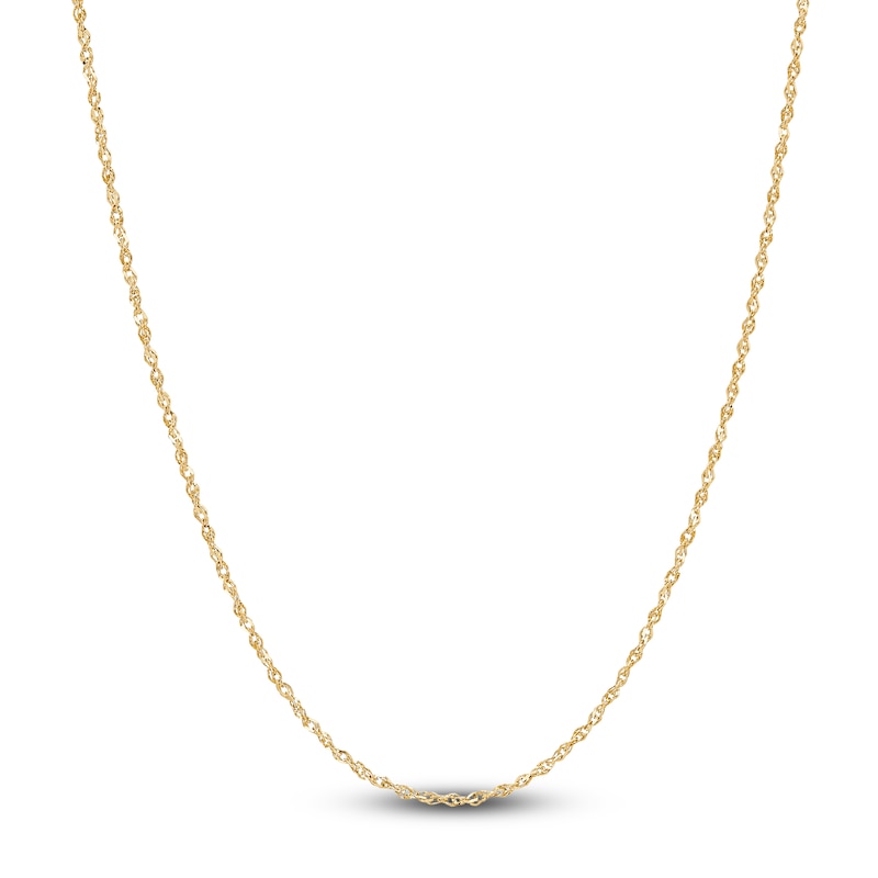 Main Image 1 of Solid Chain Necklace 14K Yellow Gold 18 Length .50mm