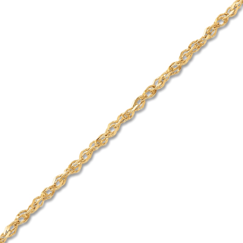 Main Image 2 of Solid Chain Necklace 14K Yellow Gold 18 Length .50mm