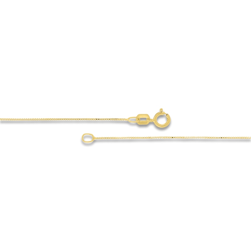Main Image 2 of Solid Box Chain Necklace 14K Yellow Gold 24 Length 0.5mm