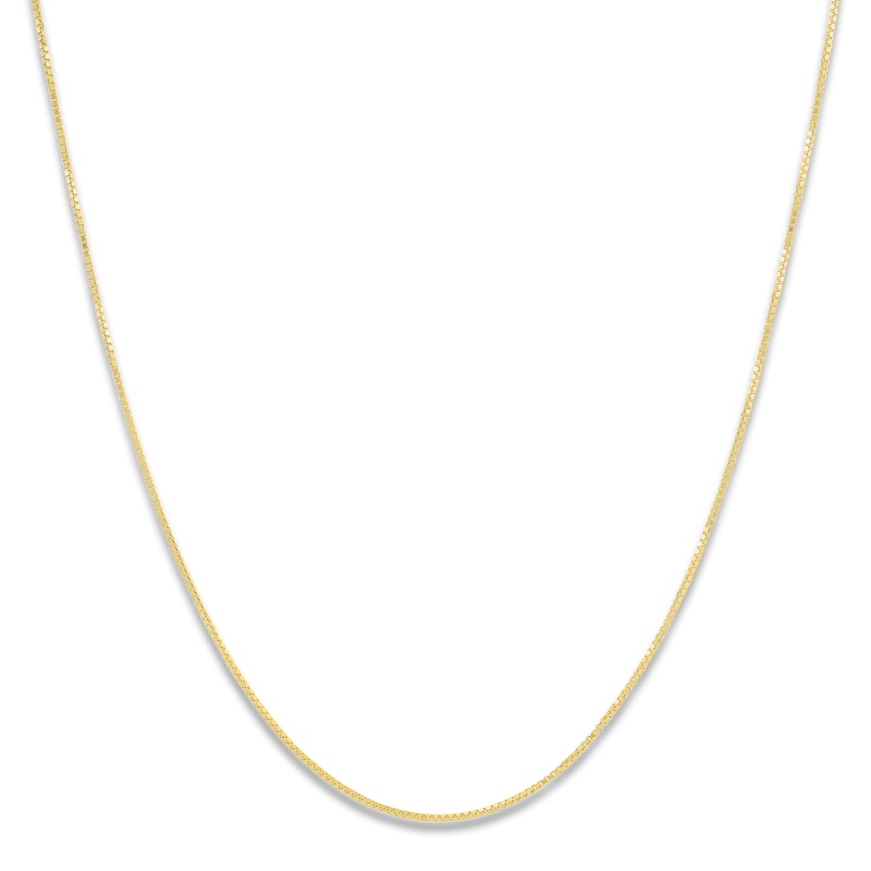 Main Image 1 of Solid Box Chain Necklace 10K Yellow Gold 20 Length 0.5mm