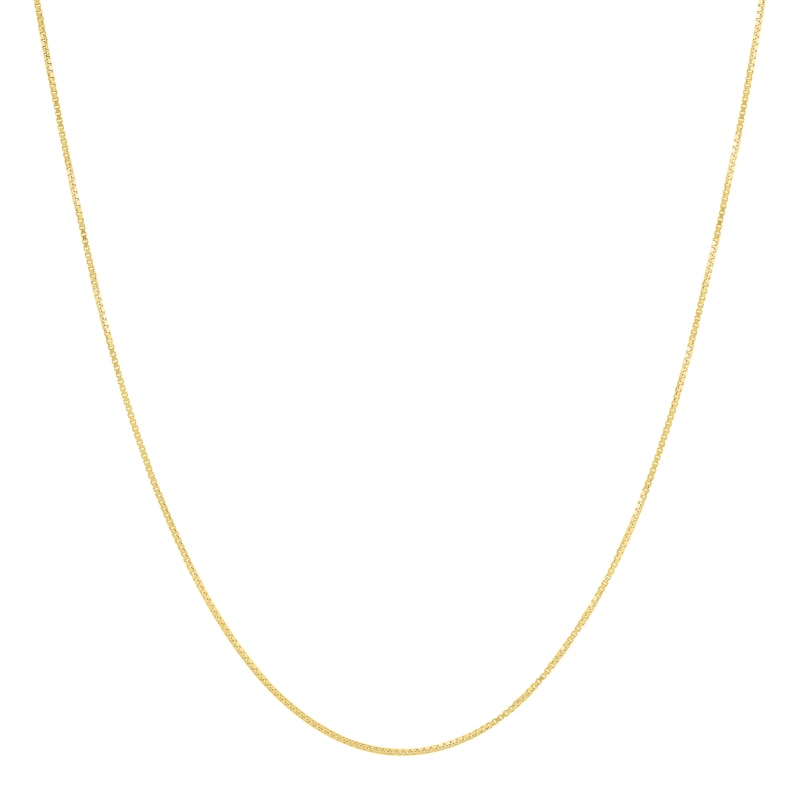 Main Image 1 of Solid Box Chain Necklace 10K Yellow Gold 18 Length 0.5mm