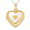 Thumbnail Image 1 of Heart Locket Mother-of-Pearl 10K Yellow Gold