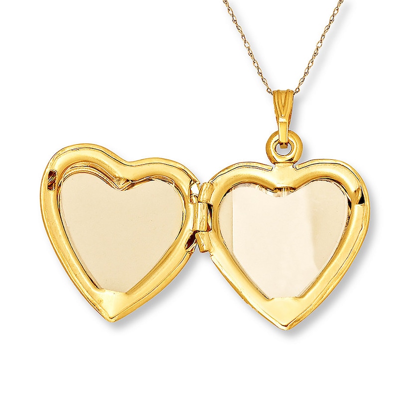 Main Image 2 of Heart Locket Mother-of-Pearl 10K Yellow Gold