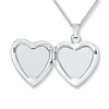 Thumbnail Image 1 of Butterfly Heart Locket Mother-of-Pearl Sterling Silver 18"