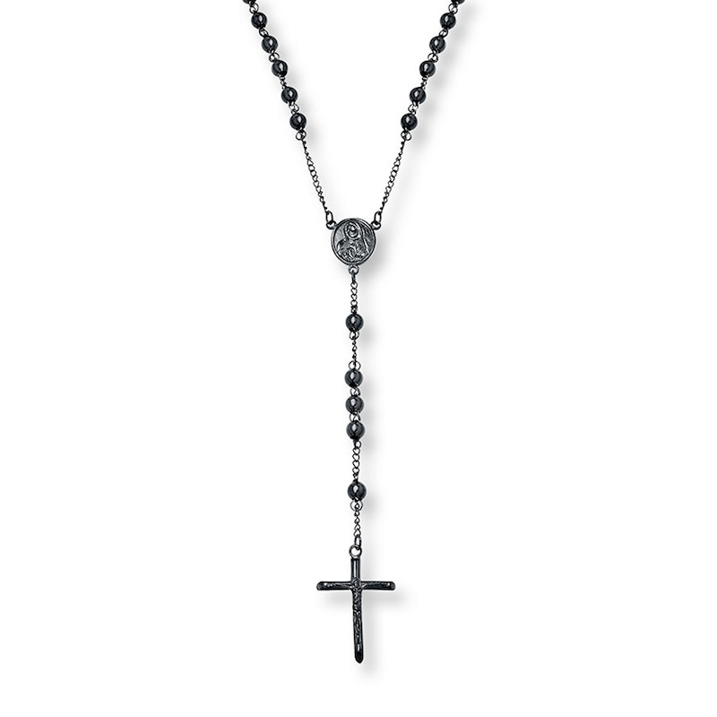 Main Image 1 of Rosary Bead Black Ion-Plated Stainless Steel