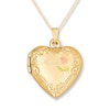 Thumbnail Image 0 of Mom Heart Locket 14K Yellow Gold 18"