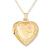 Thumbnail Image 1 of Mom Heart Locket 14K Yellow Gold 18"