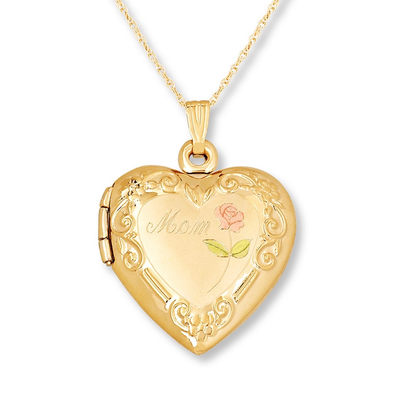 14K Gold Heart Lock Necklace