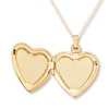 Thumbnail Image 2 of Mom Heart Locket 14K Yellow Gold 18"